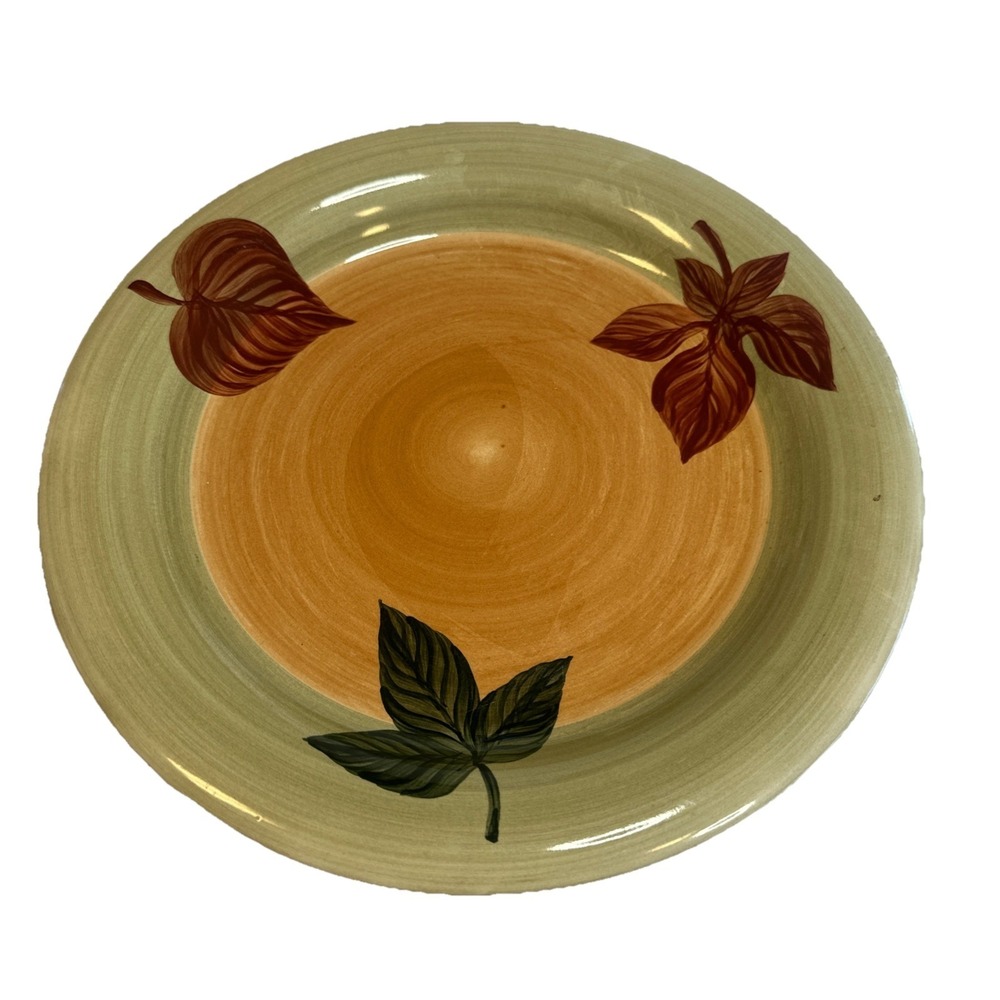 5 LILLIAN VERNON 10.5" Dinner Plates Autumn Leaves Italy Decor
